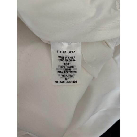 ORANGE CREEK Dress Size M/L White Boho Embroidered Midi Lined Rayon - Picture 10 of 10